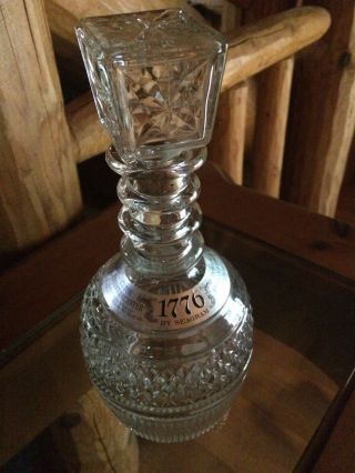 Vintage Tiffany Seagrams Decanter Bottle (1776) Whiskey Liquor