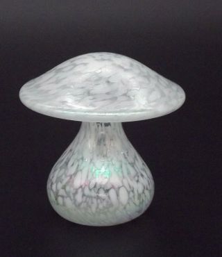 Gibson Art Glass Mushroom Pearl Opalescent Paper Weight 1970 