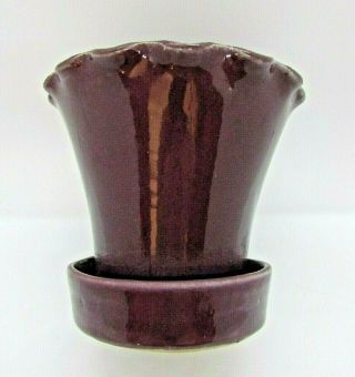 Bybee Pottery Kentucky Plum Purple Flower Pot,  Rare