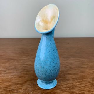 Vintage Red Wing Pottery Ceramic Bud Vase Robin ' s Egg Blue Speckled M1511 2