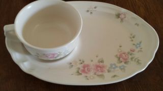 2 Pfaltzgraff Tea Rose Soup And Salad Plates.  Vintage Collector.  No Chips Usa