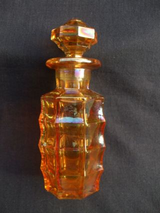 European Carnival Glass.  Josef Inwald Jacobean Ranger Perfume Bottle And Stopper