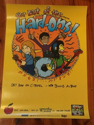The Hard Ons Rare Aussie/oz In - Store Promo Poster (a2)