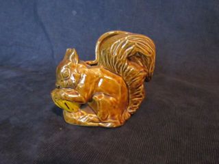 Vintage Mccoy Art Pottery Small Squirrel Planter Circa 1950 