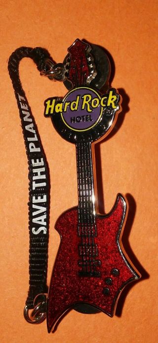 Hard Rock Cafe Hrc Orlando Fl Save The Planet 2008 Mantra Strap Guitar Pin /le