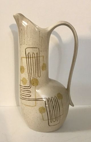 Famtastic Rare Mid - Century Modern “crazy Rhythm” 2 Qt.  Water Pitcher By Red Wing