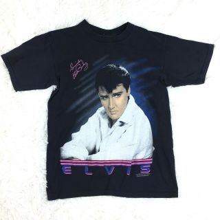 Elvis Presley Vintage 1994 Graphic T - Shirt Printed Autograph Usa Size Medium