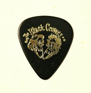 Black Crowes // 1990 Shake Your Money Maker Tour Guitar Pick // Black/gold Crows