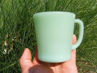Vintage Jadite Fire King Coffee Tea Cup Mug “D” Handle Style - - 2