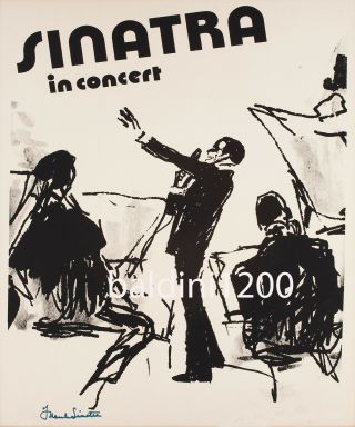 Frank Sinatra - Rare Vintage Concert Poster - Looks Awesome Framed