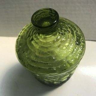 Sorano Green Anchor Hocking Glass Jar Trinket Candy 5 inch Forest Avocado MCM 3