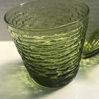 Sorano Green Anchor Hocking Glass Jar Trinket Candy 5 inch Forest Avocado MCM 4