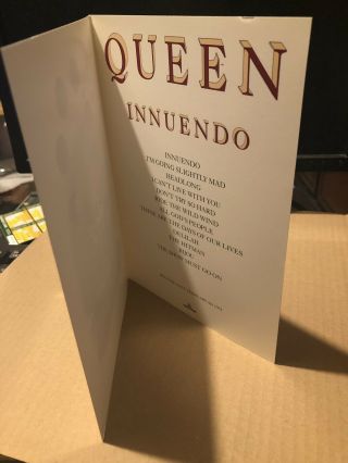 Queen Innuendo Promo Card Very Rare 1991 Official Promo Card Fanclub 4
