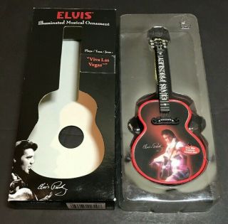 Elvis Presley Guitar Illuminated Musical Ornament 