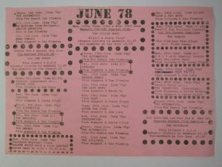Marquee Club Listings Vintage Flyer 1978 Rezillos Chelsea Adam And The Ants Etc