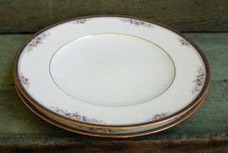 Noritake Ontario China Dinner Plates Gold Rimmed Vintage Set Of 2 Japan 3763