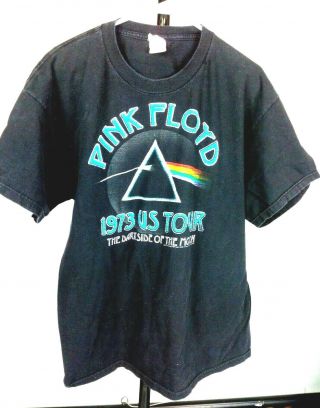Pink Floyd Dark Side Of The Moon 1973 Us Tour Concert T Shirt Sz Xl Pre - Owned348