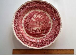 Mason ' s Vista Red Pink Serving Platter Chop Plate 14 