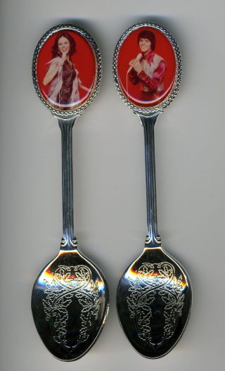 Donny And Marie Osmond 2 Silver Plated Spoons Featuring Donny And Marie