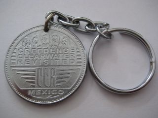 Vintage Creedence Clearwater Revival Revisited 1984 Mexico Tour Key Chain Fob