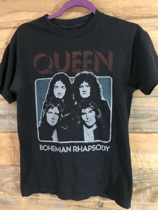 Queen Bohemian Rhapsody Vintage Style Band Shot T - Shirt Adult Small