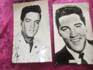 4 ELVIS PRESLEY POST CARDS,  1 FROM THE FAN CLUB OF DENMARK.  HEAD OFFICE.  V/GOOD. 2