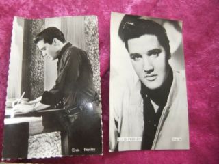 4 ELVIS PRESLEY POST CARDS,  1 FROM THE FAN CLUB OF DENMARK.  HEAD OFFICE.  V/GOOD. 3