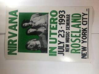 Nirvana Concert Poster 1993 “In Utero 