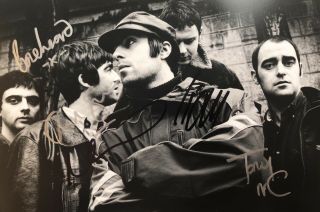 Liam Noel Bonehead Oasis Signed Picture