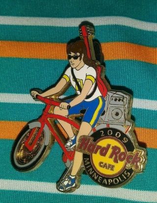 Hard Rock Cafe Hrc 2009 Minneapolis Boy On Bike Guitar Collectible Pin Rare /le