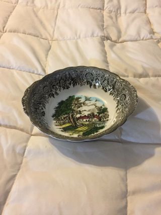 L England W.  H.  Grindley And Co Country Style House Casserole Side Round Dish Bow