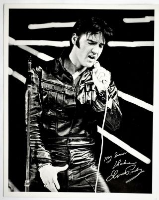 Elvis Presley - Rca 8 " X 10 " Black & White Bonus Photo From Lsp 6020