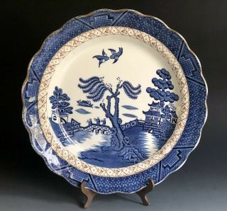Booths Real Old Willow A8025 Blue Dinner Plate Made In England