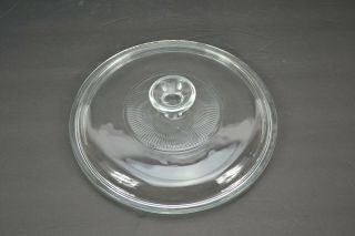 Corning Ware Pyrex Glass Round Replacement Casserole Lid Cover Ribbed 8.  75 " G1c