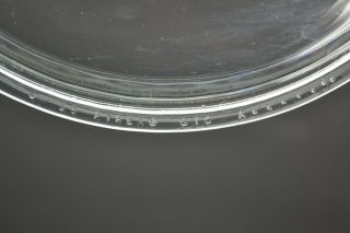 Corning Ware Pyrex Glass Round Replacement Casserole Lid Cover Ribbed 8.  75 