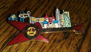 Hard Rock Cafe Hrc Las Vegas The Stri Red Guitar Collectible Pin /le Rare