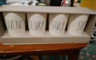 Rae Dunn Melamine Tumblers Set Of 4 Quench Slurp Gulp Sip 2019