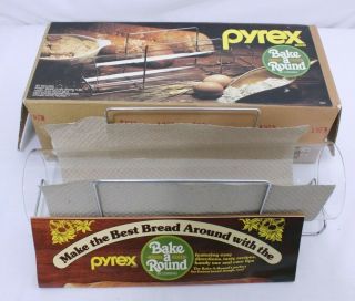 Bake A Round Bread Baking Tube 990 Pyrex Glass Corning Vintage