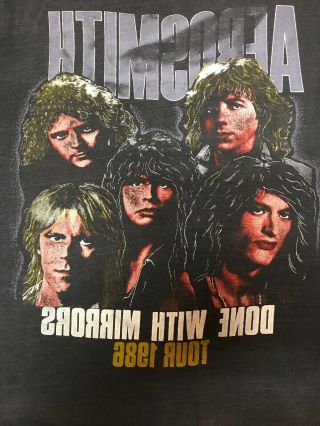 Vintage 1986 Aerosmith Done With Mirrors Tour T - Shirt 3