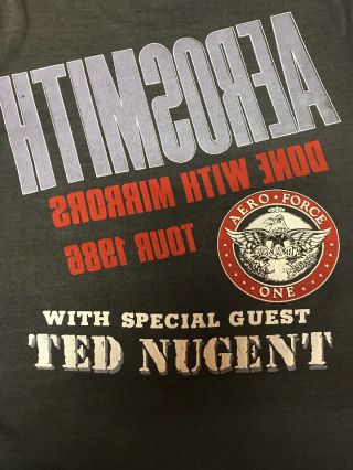 Vintage 1986 Aerosmith Done With Mirrors Tour T - Shirt 4