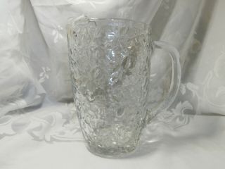 Princess House Fantasia Poinsettia Glass Pitcher With Ice Lip Cond