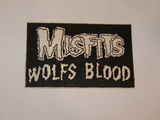 Misfits Paper Sticker,  Mid 1980 