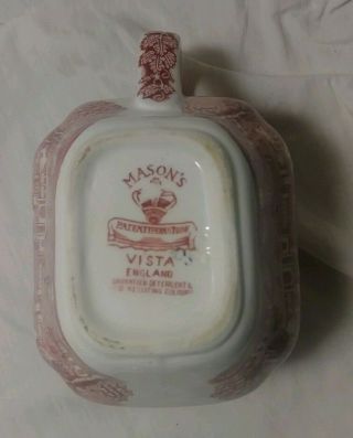 Masons Ironstone Square Fan Vista Pink Creamer 8