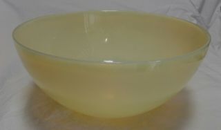 Murano Yalos Casa 10 " Opalescent Lime Green Translucent Art Glass Bowl Italy