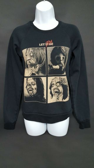 Beatles Let It (zom) Be Sweatshirt Womens Xs By Threadless