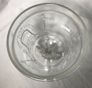1876 Antique EAPG Pattern Glass Liberty Bell Centenial Gillinder Open Sugar Bowl 5