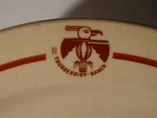 Vintage Wallace China Desert Ware Thunderbird Ranch Healdsburg Ca Service Plate