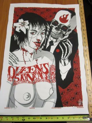 2005 Rock Roll Concert Poster Queens Of The Stone Age Brian Ewing S/n 250