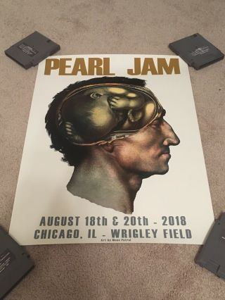 Pearl Jam Concert Poster Chicago Wrigley Field 2018