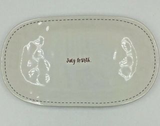 Rae Dunn July Fourth 4th America Usa Large Tray/platter Oval 2018